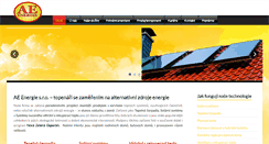 Desktop Screenshot of ae-energie.cz